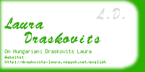 laura draskovits business card